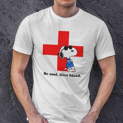 Phone 1-800-RED CROSS. . Blood donation snoopy shirt